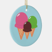 Eiscreme-Waffeln Keramikornament (Rechts)