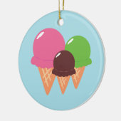 Eiscreme-Waffeln Keramikornament (Links)
