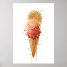 Eiscreme-Wandkunst Gelato-Druck Poster
