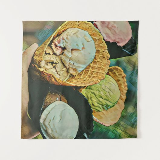 Eiscreme Wandteppich (Vorderseite (Horizontal))