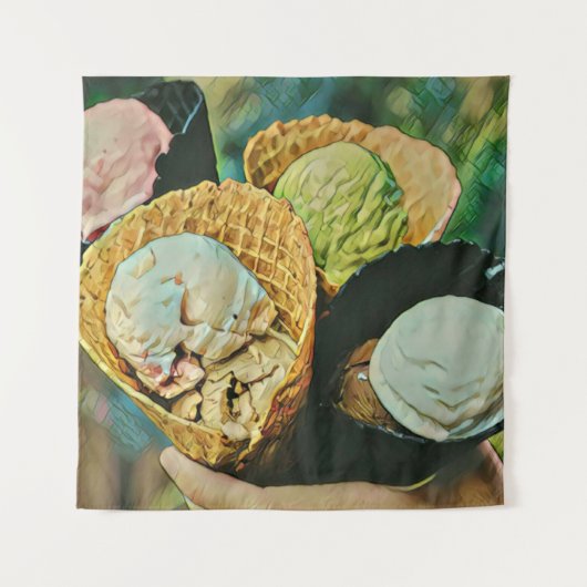 Eiscreme Wandteppich (Vorderseite)