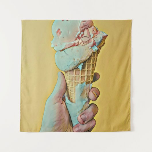 Eiscreme Wandteppich (Vorderseite)