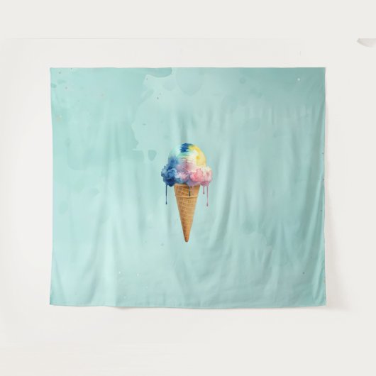 Eiscreme Wandteppich (Vorderseite (Horizontal))