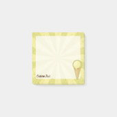 Eiscreme-Wanne mit einer Kugel Post-it Klebezettel (Vorderseite)