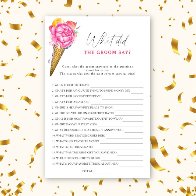 Eiscreme - Was hat der Bräutigam zu Brautspiel ges (Von Creator hochgeladen)