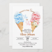 Eiscreme Was ist die Scoop Gender-Offenbarung Er o Einladung (Vorne/Hinten)