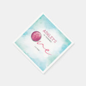 Eiscreme Wasserfarbe erster Geburtstag Serviette (Ecke)