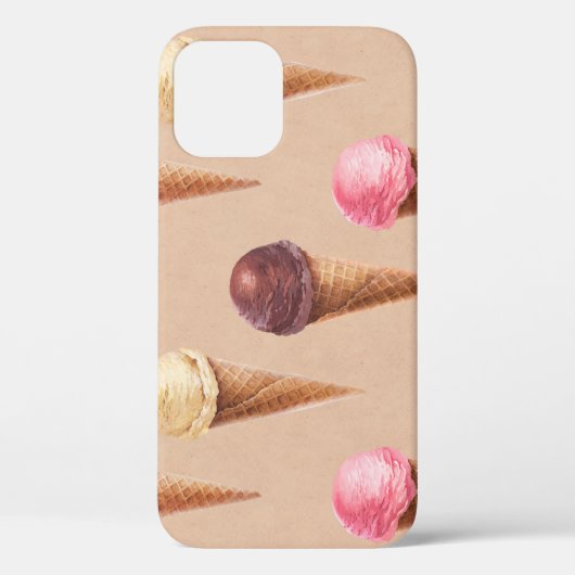 Eiscreme Wasserfarbe Nahtlose Illustration Case-Mate iPhone Hülle (Rückseite)