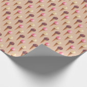 Eiscreme Wasserfarbe Nahtlose Illustration Geschenkpapier (Ecke)