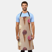 Eiscreme Wasserfarbe Nahtlose Illustration Schürze (Getragen)