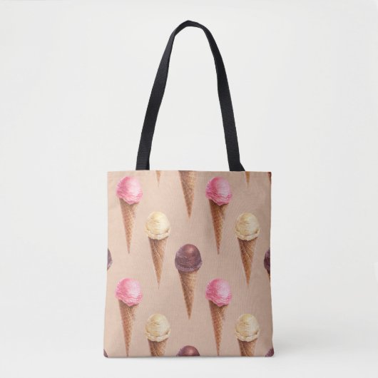 Eiscreme Wasserfarbe Nahtlose Illustration Tasche (Vorderseite)