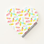 Eiscreme Wasserfarbmuster. Hallo Sommer! Notizblock (Rückseite)