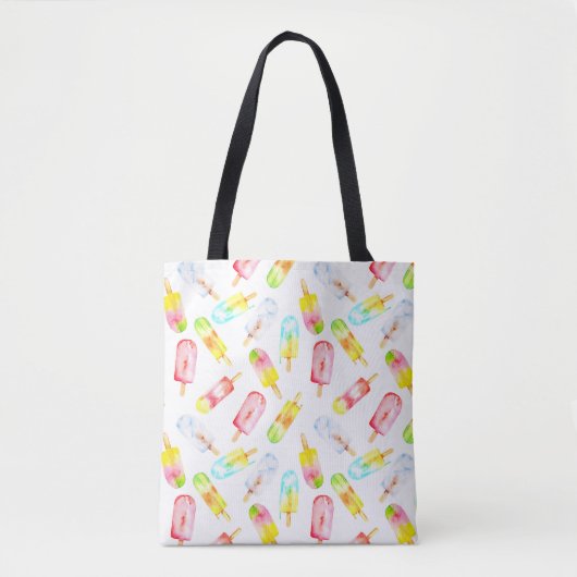 Eiscreme Wasserfarbmuster. Hallo Sommer! Tasche (Vorderseite)