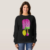 Eiscreme Watermelon Erdbeere Lemon Ice Pop Rosa Sweatshirt (Vorne ganz)