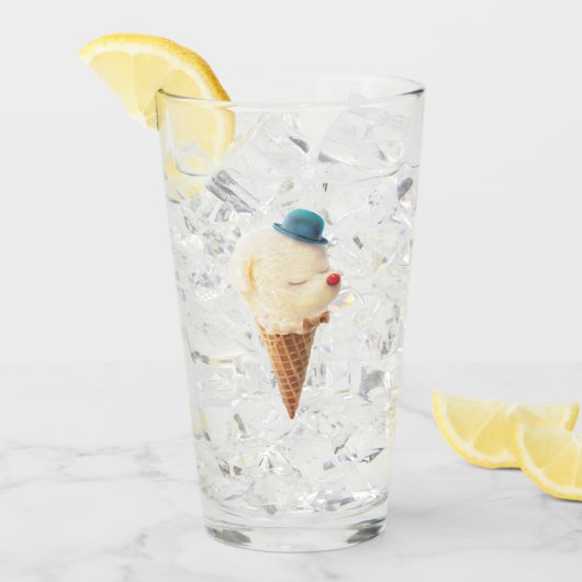 Eiscreme Welpe - Sweet & Chill Glas (Vorderseite Ice)