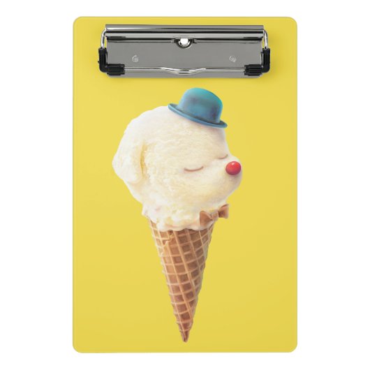 Eiscreme Welpe - Sweet & Chill Mini Klemmbrett (Vorderseite)