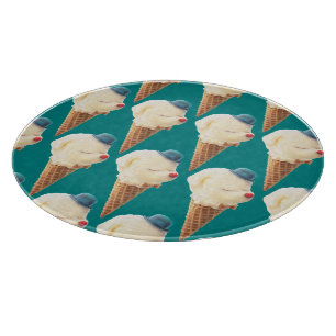 Eiscreme-Welpenmuster Schneidebrett