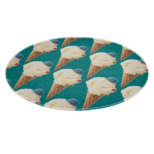 Eiscreme-Welpenmuster Schneidebrett (Ecke)