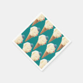 Eiscreme-Welpenmuster Serviette (Ecke)