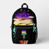Eiscreme-Welt Bedruckter Rucksack (Vorderseite)