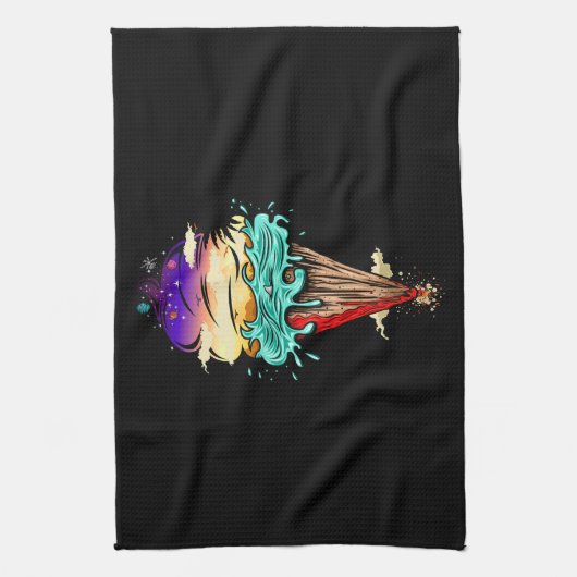 Eiscreme-Welt Geschirrtuch (Vertikal)