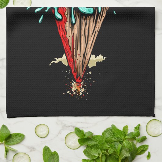 Eiscreme-Welt Geschirrtuch (Gefaltet)