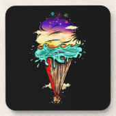 Eiscreme-Welt Getränkeuntersetzer (Vorderseite)