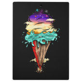 Eiscreme-Welt Klemmbrett (Rückseite)