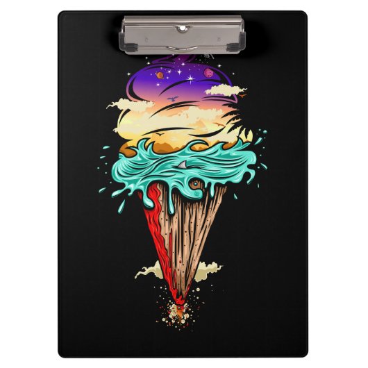 Eiscreme-Welt Klemmbrett (Vorderseite)