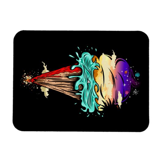 Eiscreme-Welt Magnet (Horizontal)