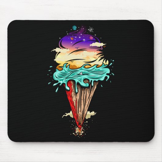 Eiscreme-Welt Mousepad (Vorne)