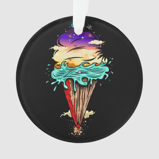 Eiscreme-Welt Ornament (Vorderseite)