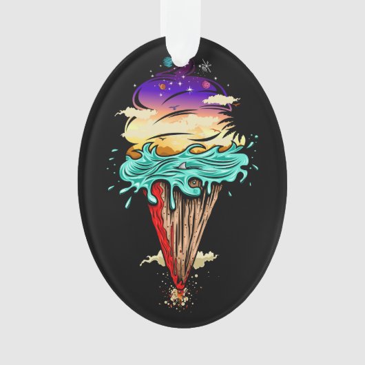 Eiscreme-Welt Ornament (Vorderseite)