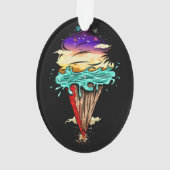 Eiscreme-Welt Ornament (Rückseite)