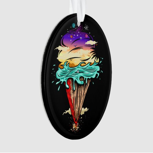 Eiscreme-Welt Ornament (Vorderseite)