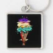 Eiscreme-Welt Schlüsselanhänger (Vorne)