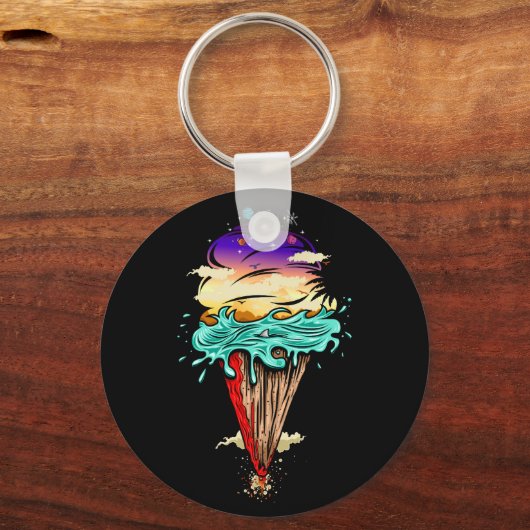 Eiscreme-Welt Schlüsselanhänger (Rückseite)