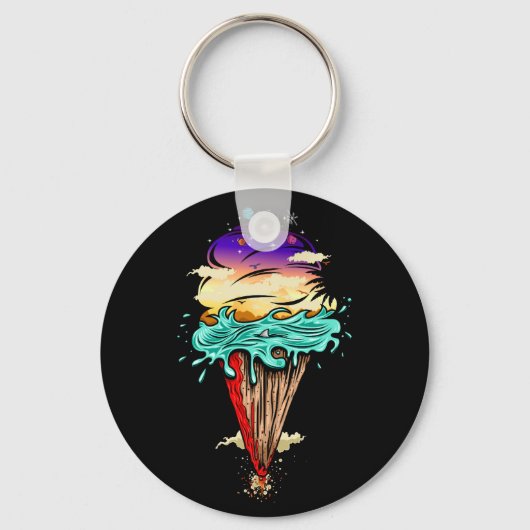 Eiscreme-Welt Schlüsselanhänger (Rückseite)