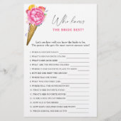 Eiscreme - Wer kennt das beste Spiel der Braut (Vorderseite)