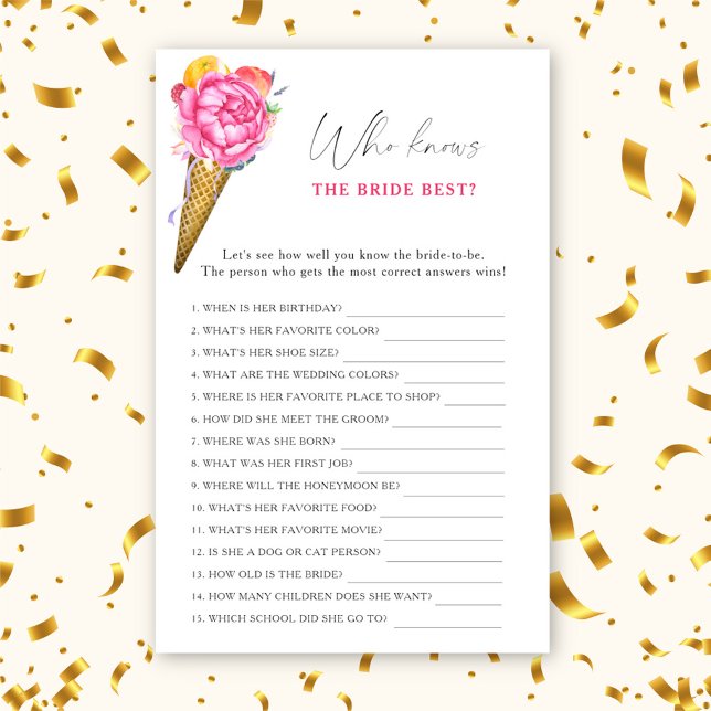 Eiscreme - Wer kennt das beste Spiel der Braut (Von Creator hochgeladen)
