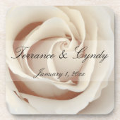 Eiscreme White Rose Untersetzer (Vorderseite)