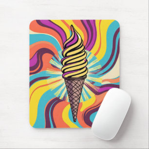 Eiscreme-Wickel-Pop-Art Mousepad
