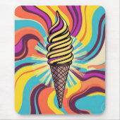 Eiscreme-Wickel-Pop-Art Mousepad (Vorne)