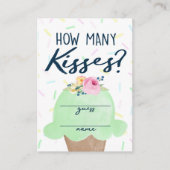 Eiscreme Wie viele Kisses Bridal Spielkarten Begleitkarte (Vorderseite)