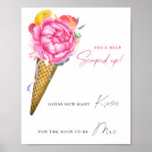 Eiscreme - Wie viele Küsse Brautparty Poster (Vorne)