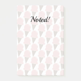 Eiscreme-Wirbel Erdbeere rosa Post-it Klebezettel