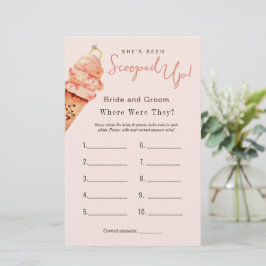 Eiscreme "Wo waren sie?" Brautparty