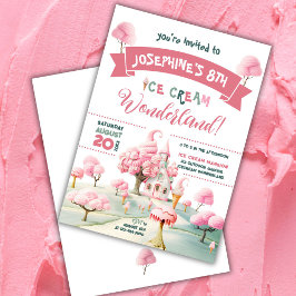 Eiscreme-Wonderland-Party Einladung