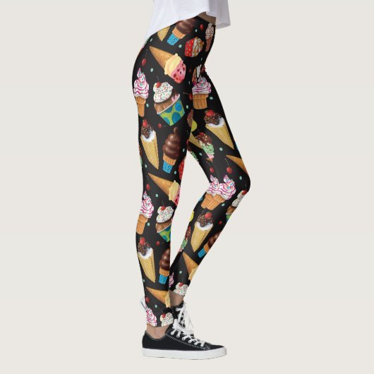 Eiscreme-wunderliches gemustertes leggings (Rechts)