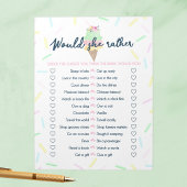 Eiscreme würde sie eher Brautparty Game Pack Notizblock